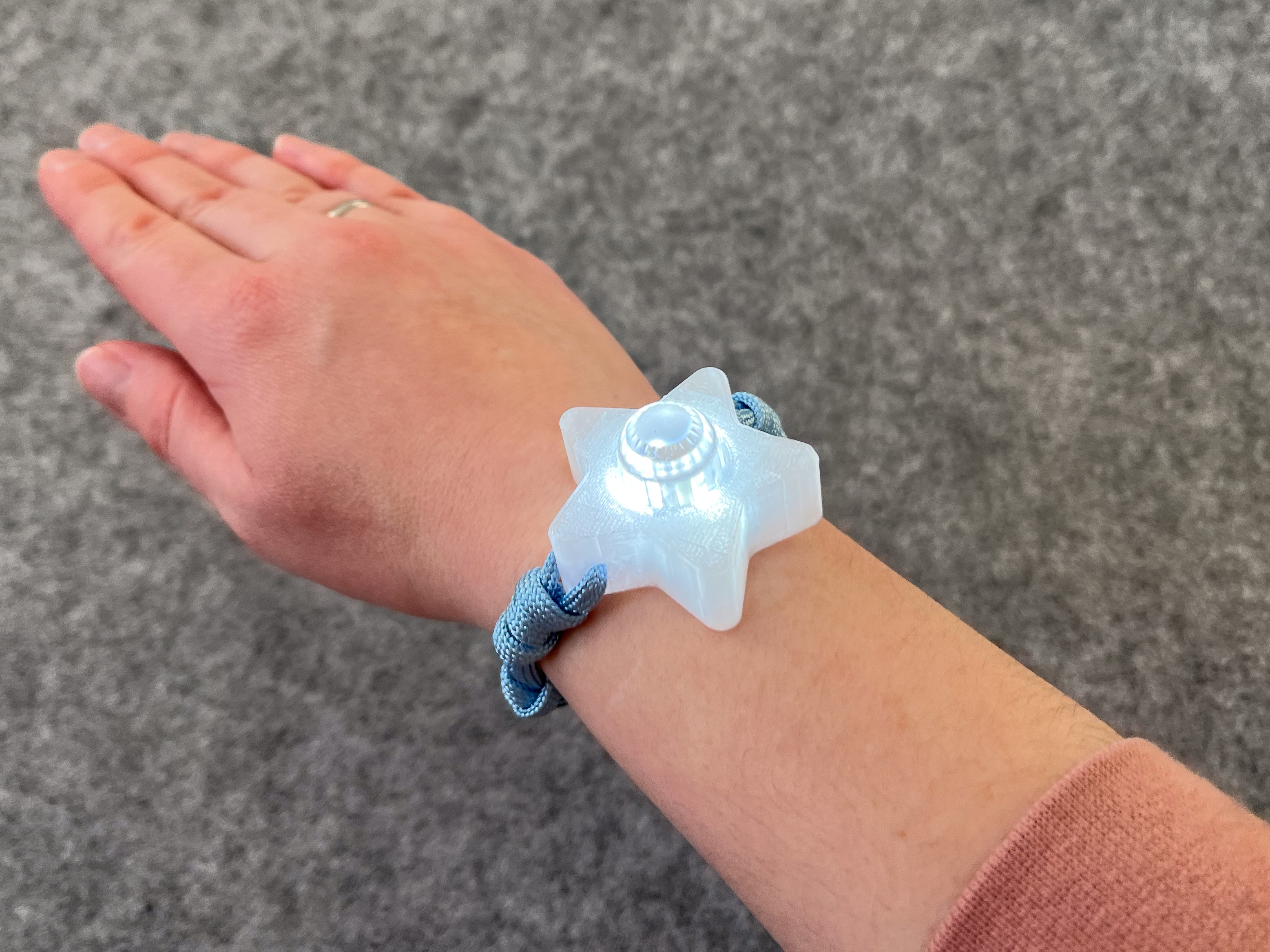 Light up bead, used in a bracelet